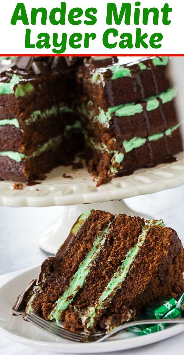 Slice of cake on a plate.