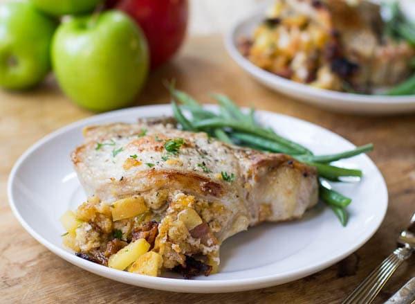 Apple-Bacon Stuffed Pork Chops