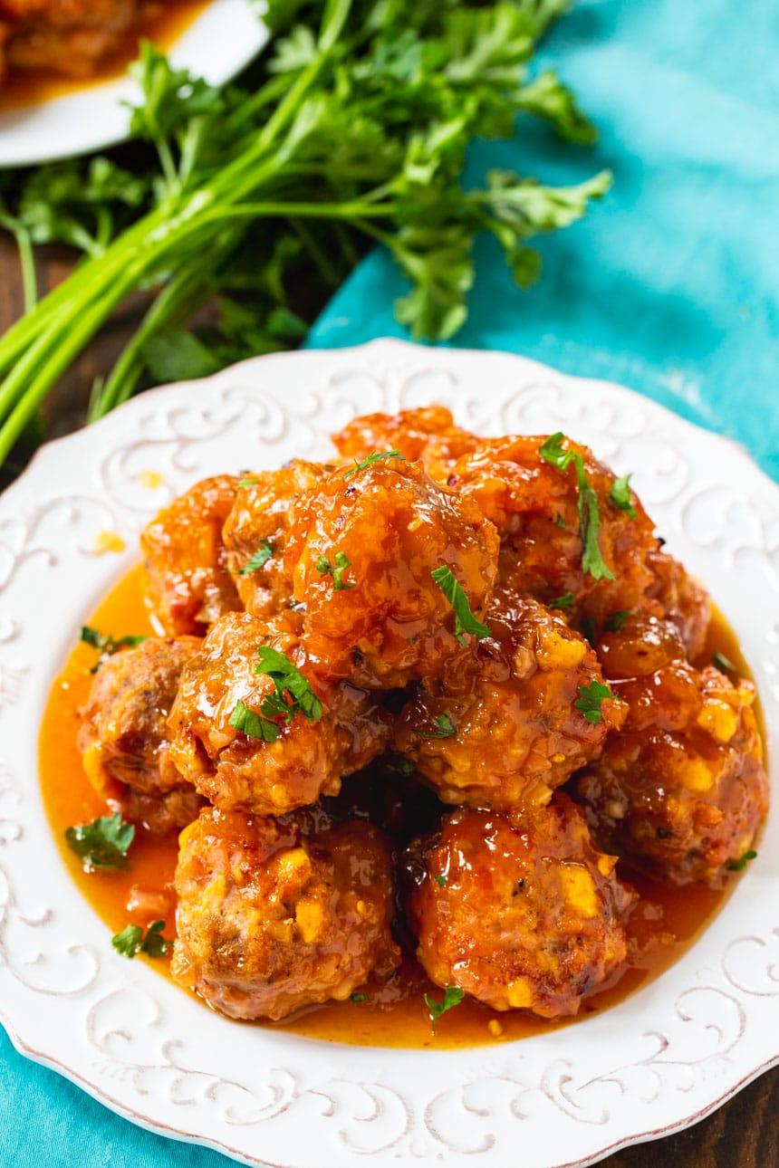 Apricot Glazed Ham Balls