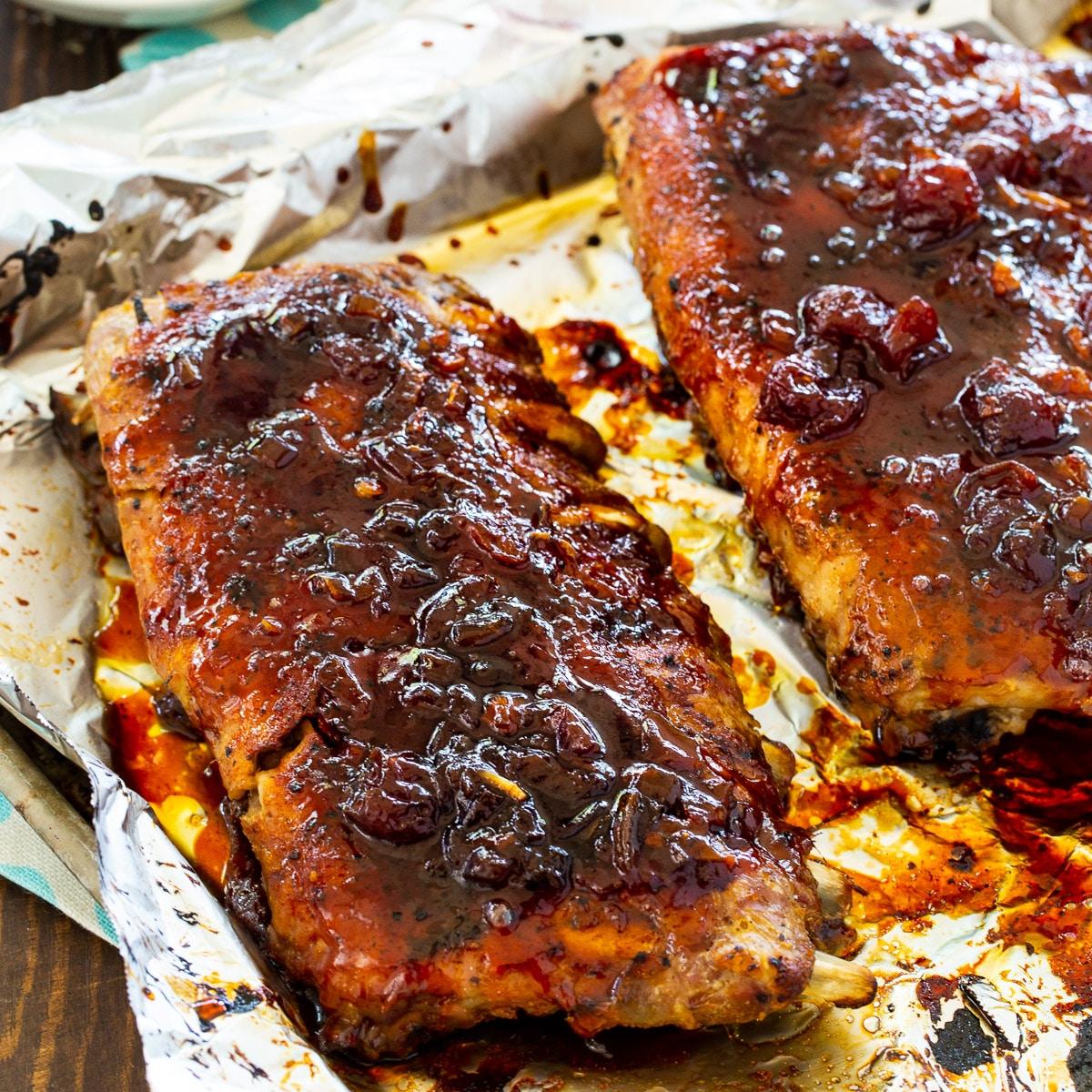 Baby Back Ribs with Spicy Cheerwine Glaze