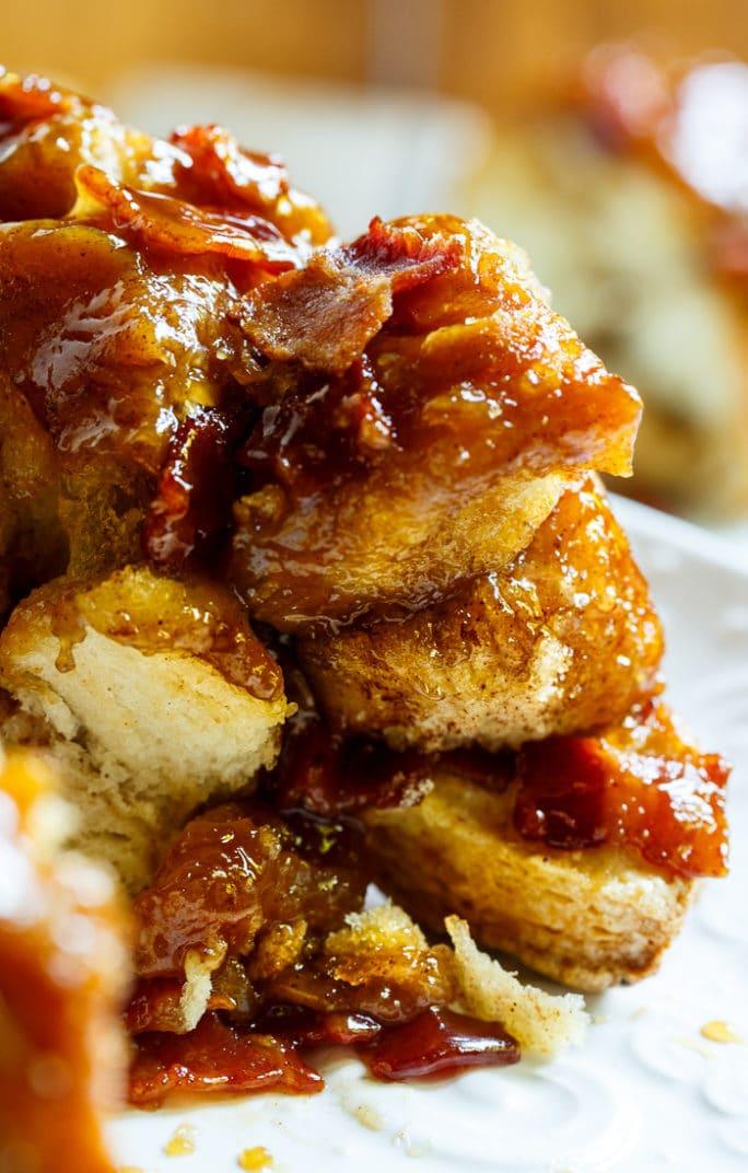 Bacon Maple Monkey Bread is super easy to make from refrigerated biscuits.