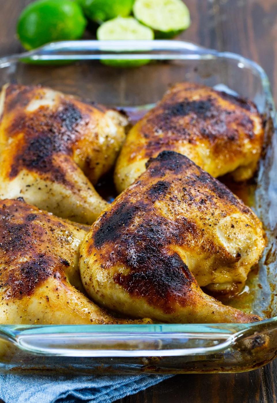 Margarita Chicken in 9x13-inch baking dish.