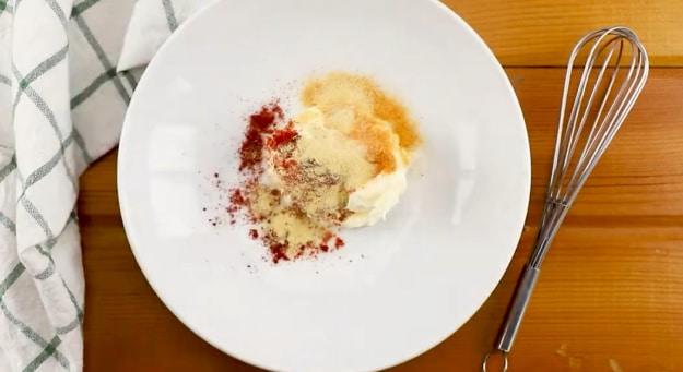 Mayonnaise mixture.