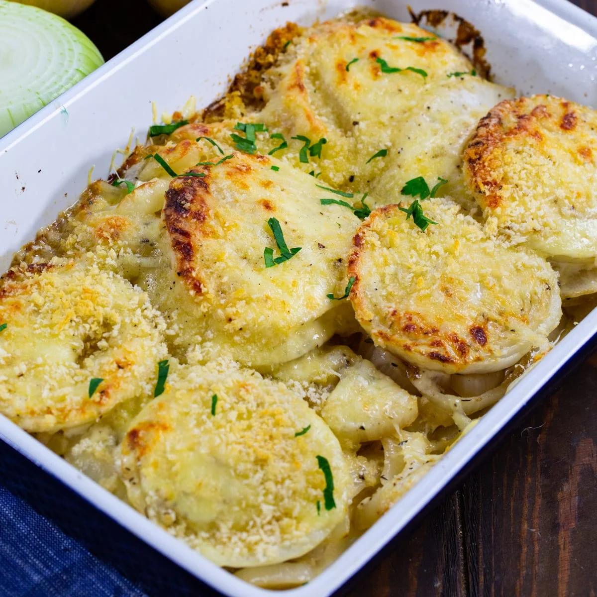 Baked Vidalias Au Gratin