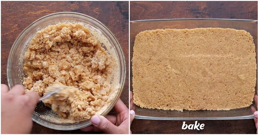 Making the crust.