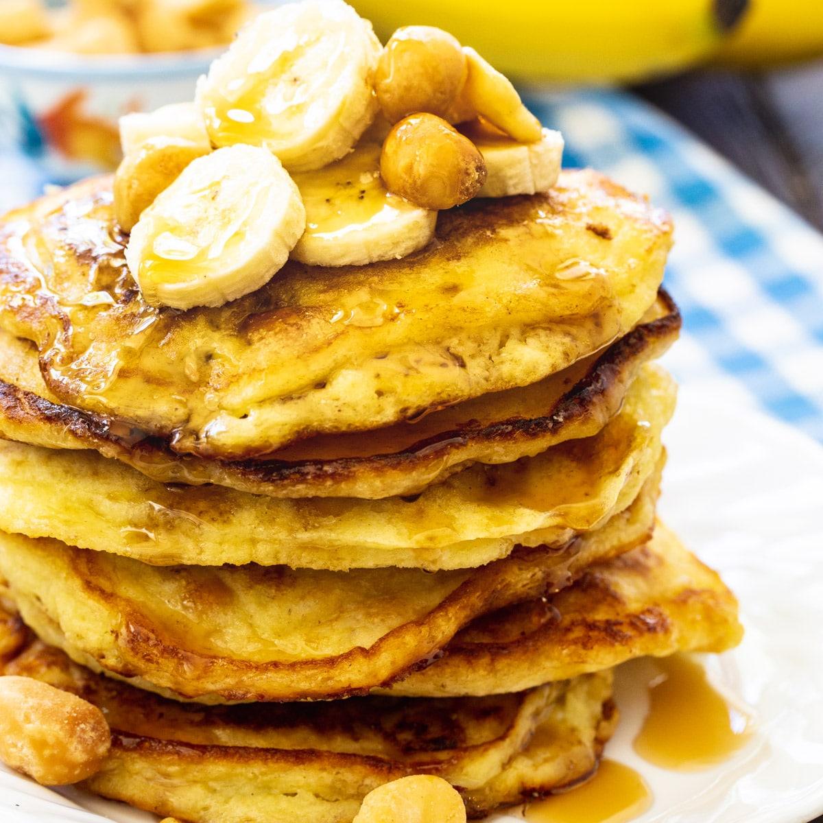 Banana Macadamia Pancakes