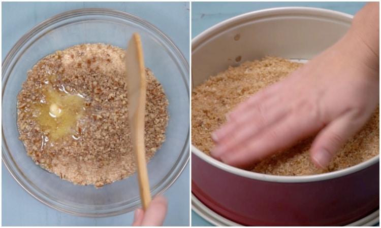 Making the crust.
