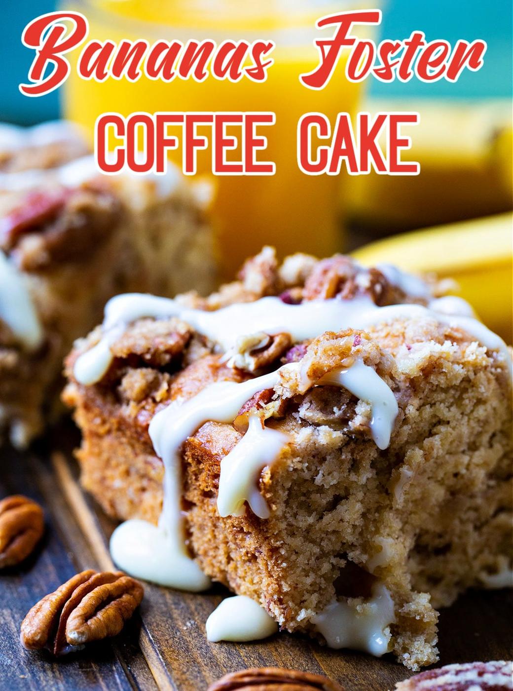 Close-up of piece of coffee cake.