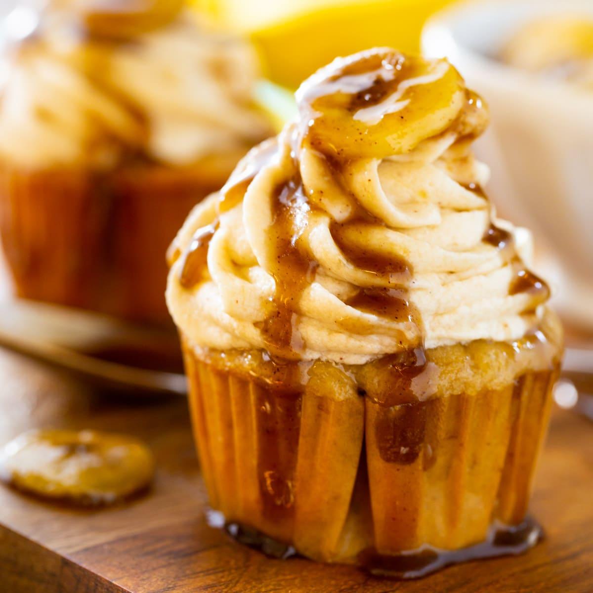 Bananas Foster Cupcakes