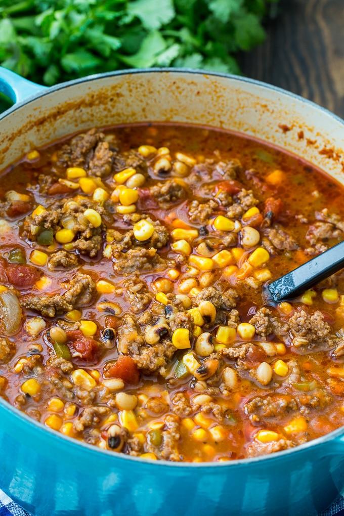 Black-Eyed Pea and Sausage Chili