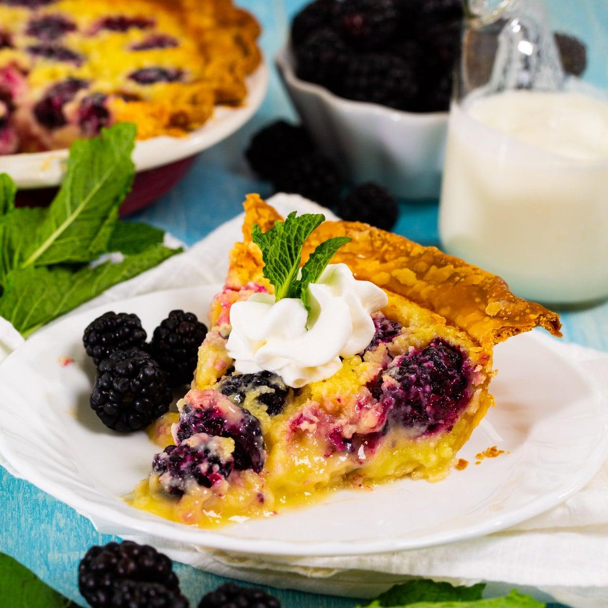 Blackberry Buttermilk Pie