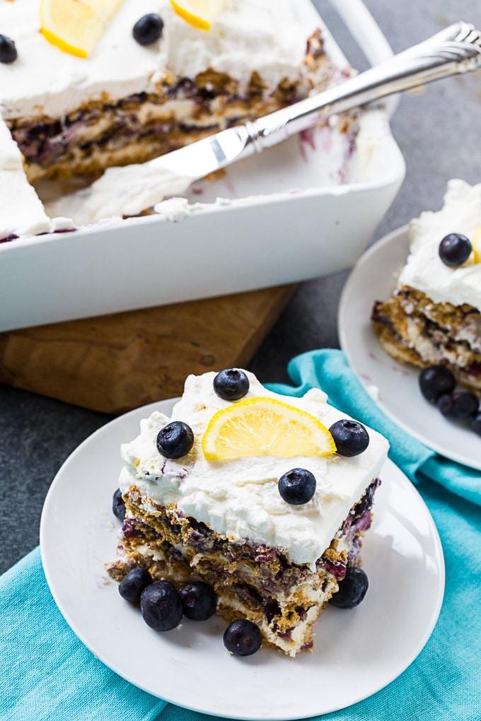 Blueberry Cheesecake Icebox Cake