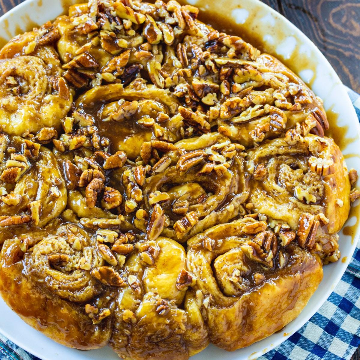 Bourbon Pecan Cinnamon Rolls