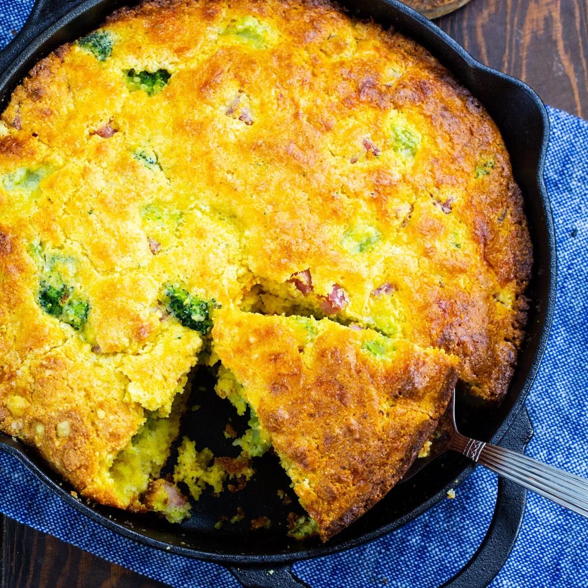 Broccoli and Ham Jiffy Cornbread