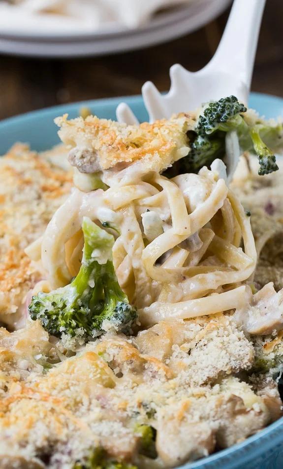 Broccoli and Cauliflower Tetrazzini (vegetarian)