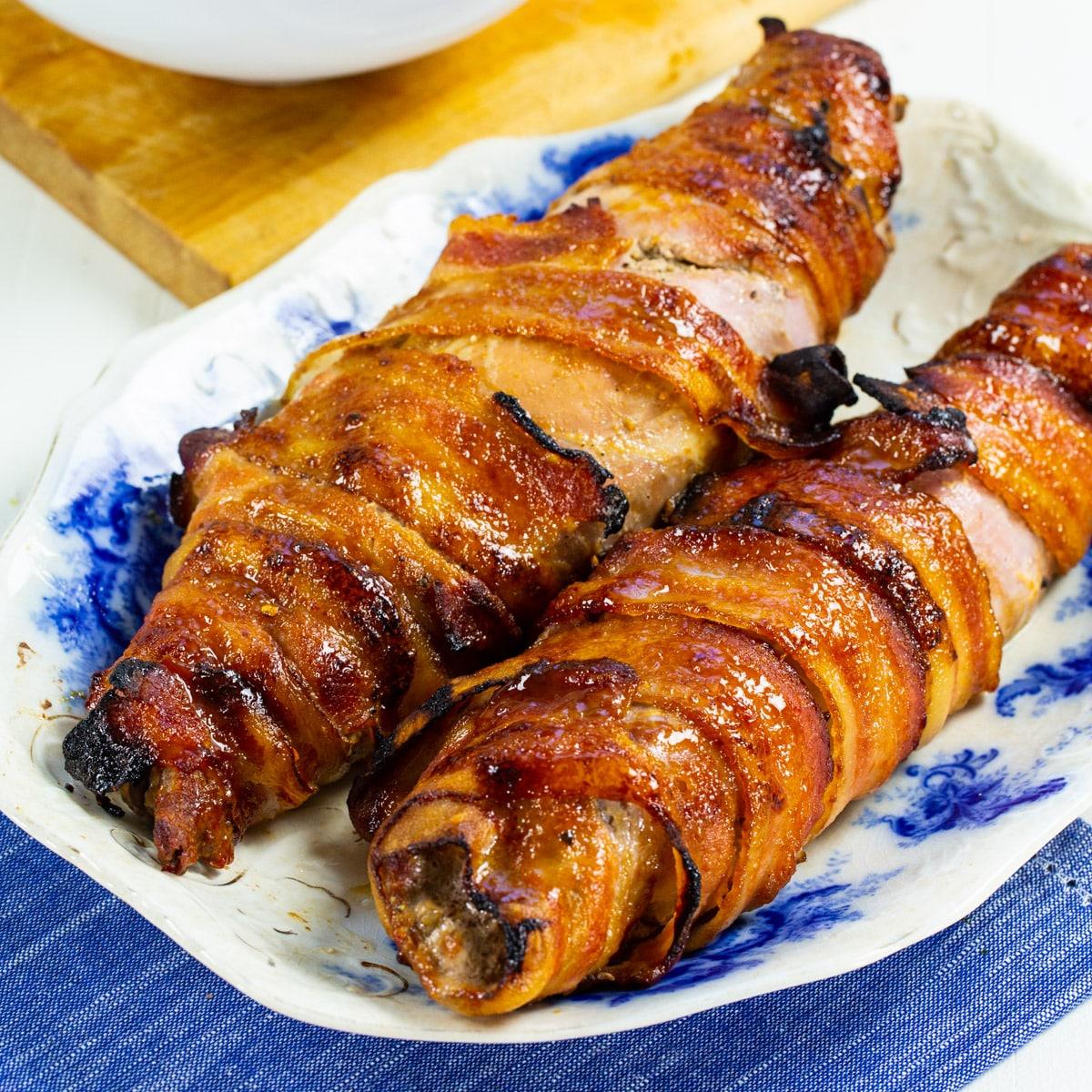 Brown Sugar Bacon Wrapped Pork Tenderloin