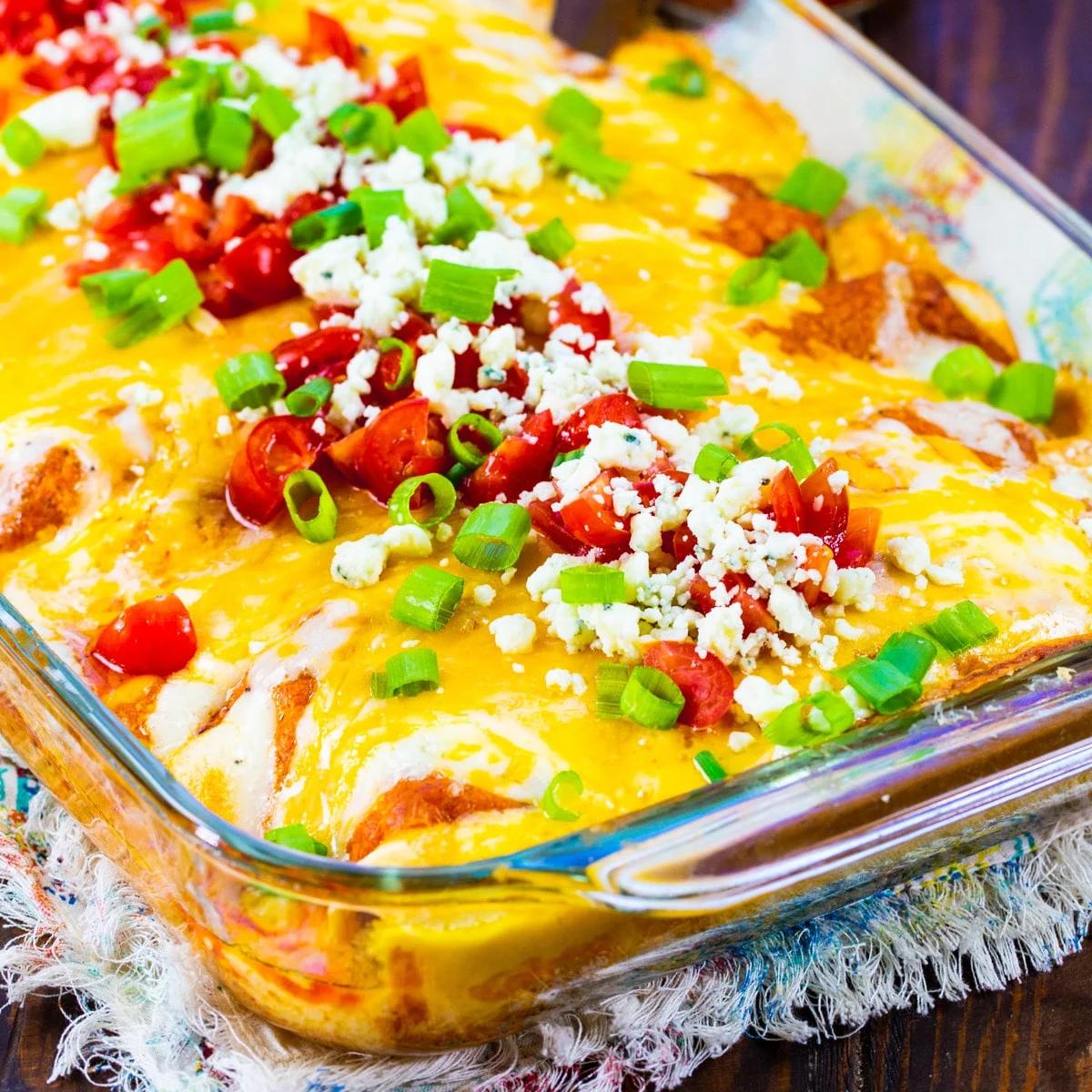 Buffalo Chicken Enchiladas