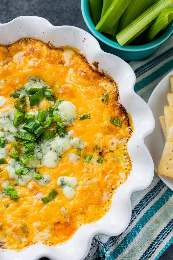 Hot and creamy buffalo shrimp dip