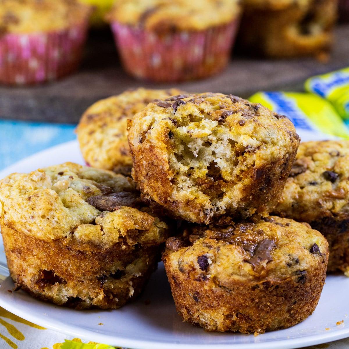 Butterfinger Banana Muffins