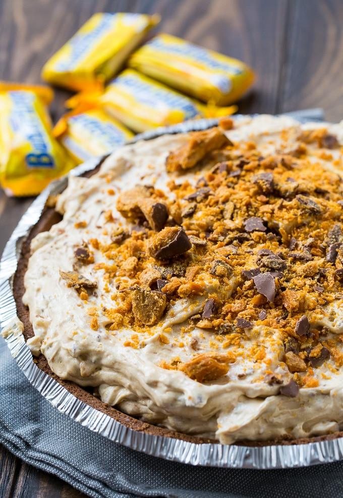 Cool and creamy Butterfinger Pie
