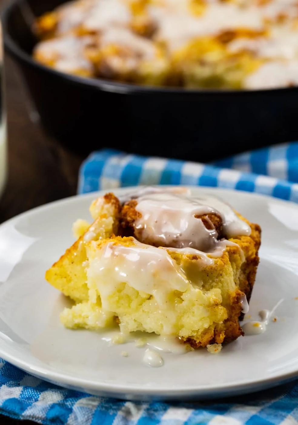 Cinnamon Roll on a plate.