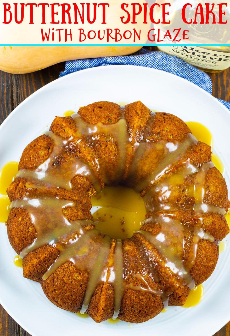 Overhead of whole spice cake.