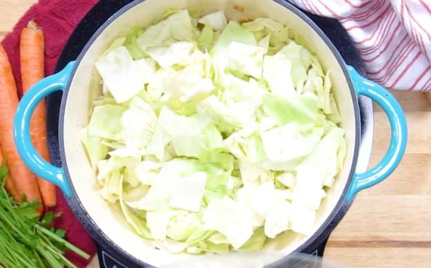 Cabbage added.