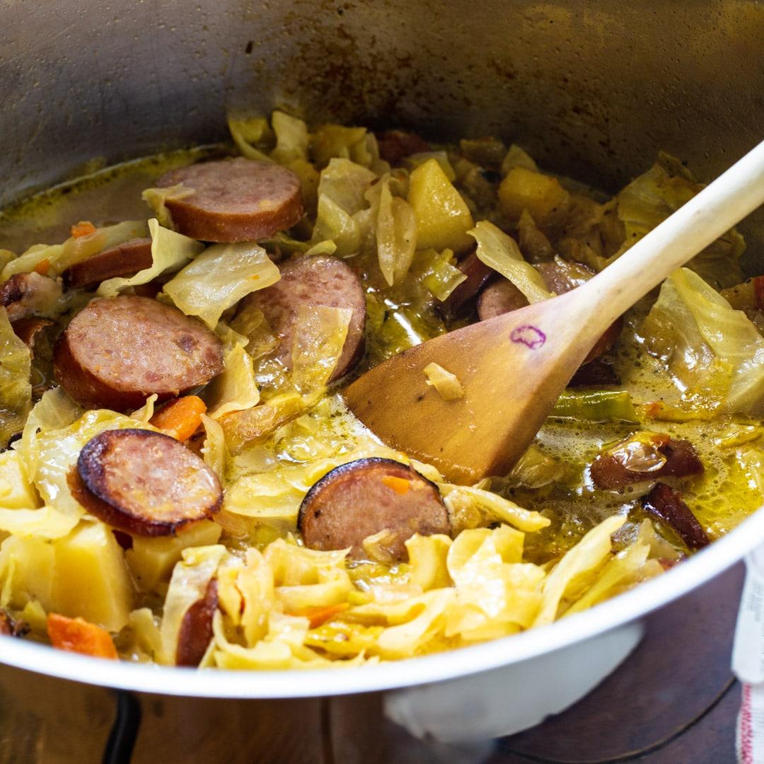 Cabbage Soup with Smoked Sausage