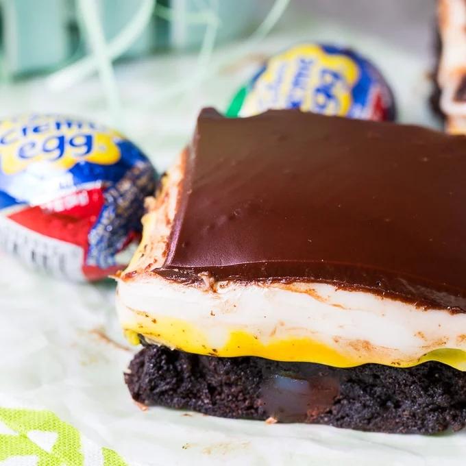 Cadbury Egg Brownies