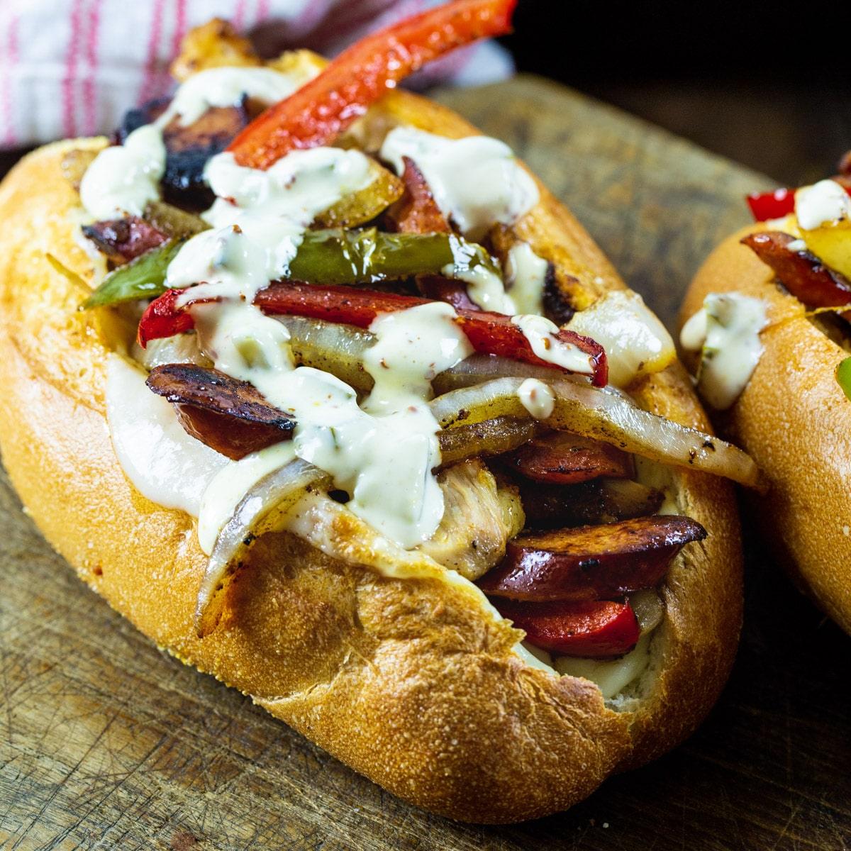 Cajun Chicken and Andouille Subs