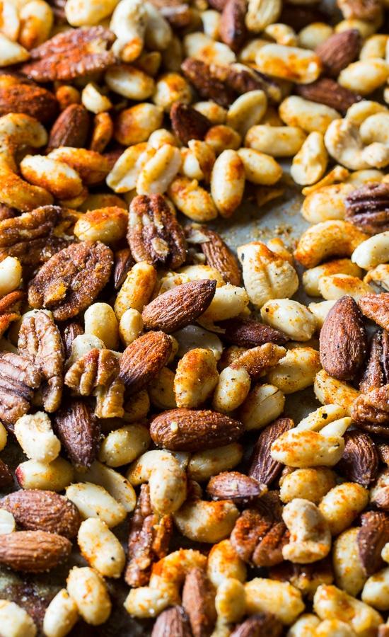 Cajun Nuts - make a great party snack or holiday appetizer. Flavored with plenty of spices, some sugar, and bacon grease!