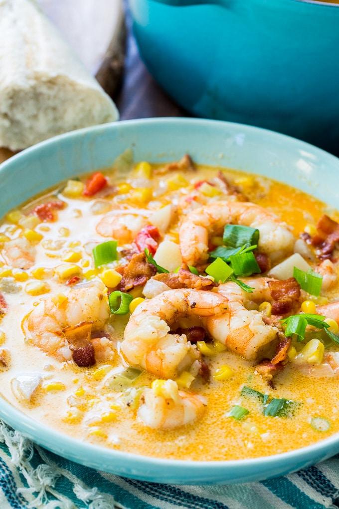 Cajun Shrimp and Corn Chowder