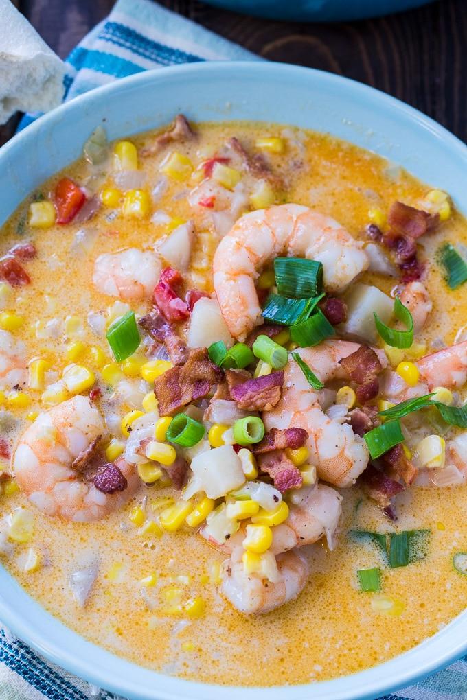 Cajun Shrimp and Corn Chowder