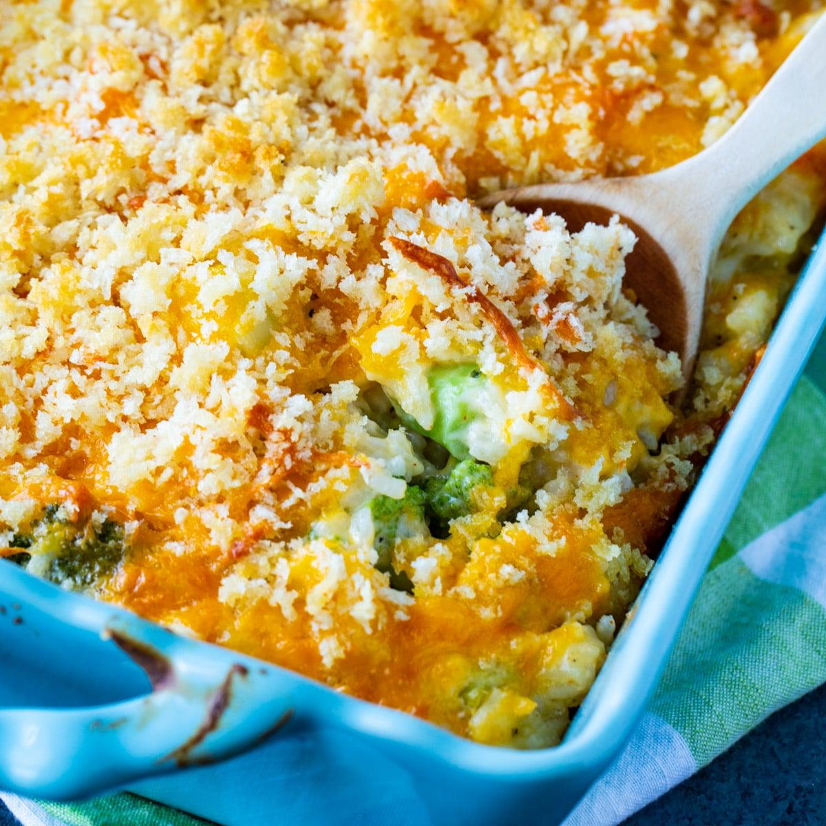 Cheesy Broccoli and Rice Casserole (from scratch)