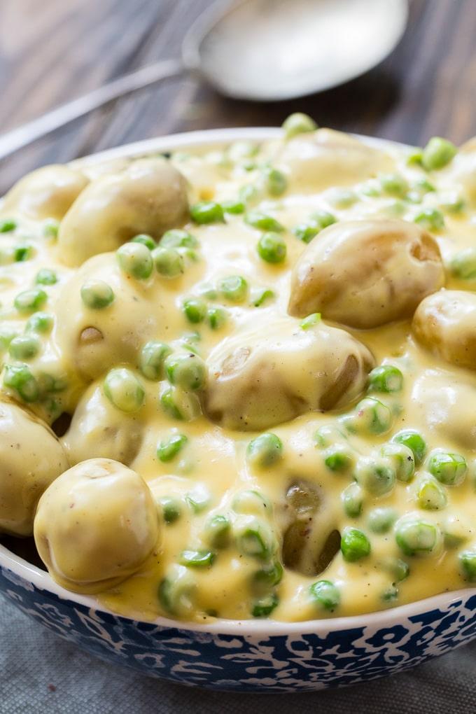 Creamed Potatoes and Peas