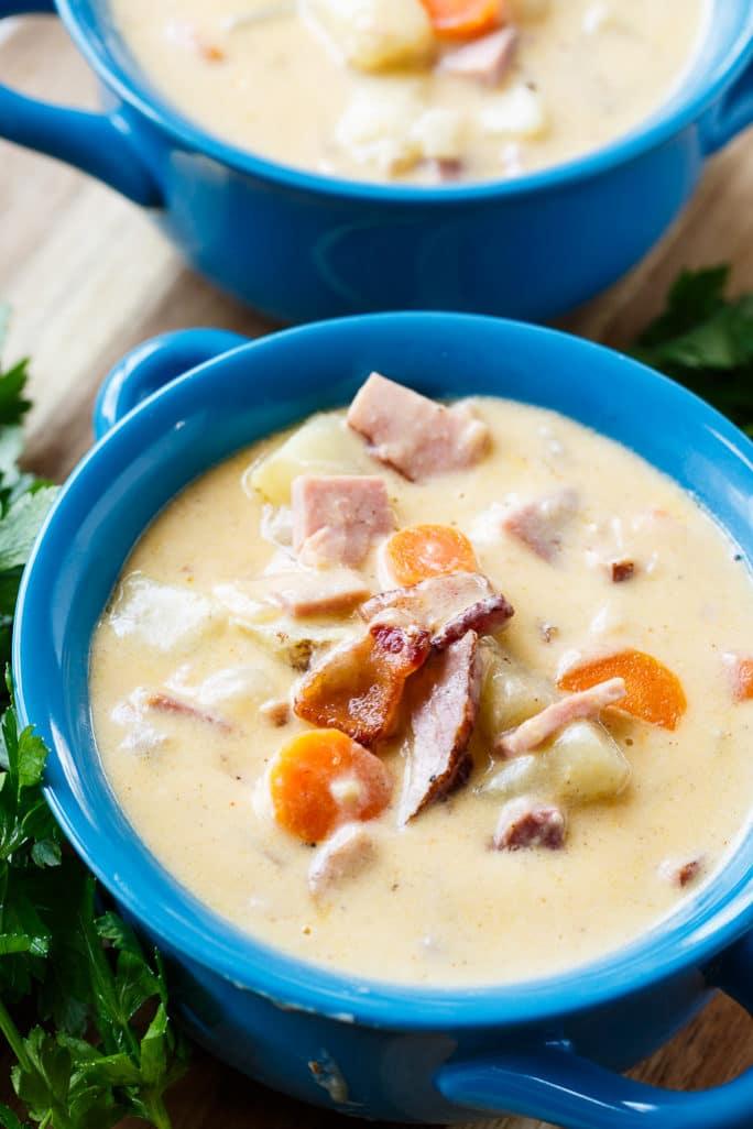 Cheesy Ham and Potato Chowder