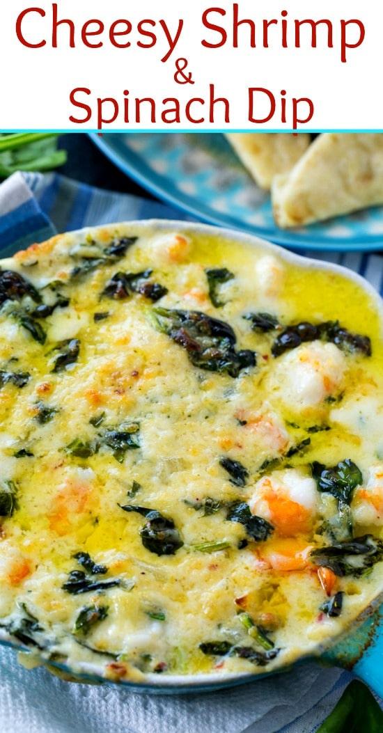 Cheesy Shrimp and Spinach Dip