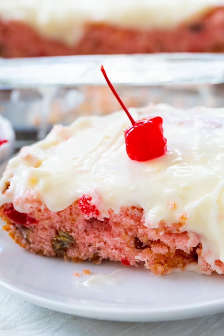 Cherry Almond Sheet Cake