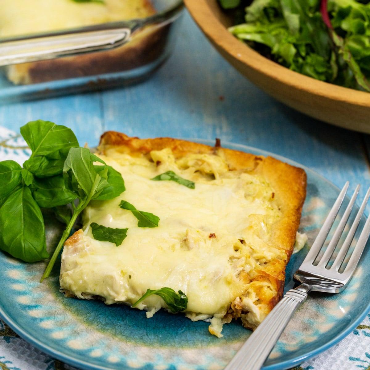 Chicken Alfredo Crescent Bake