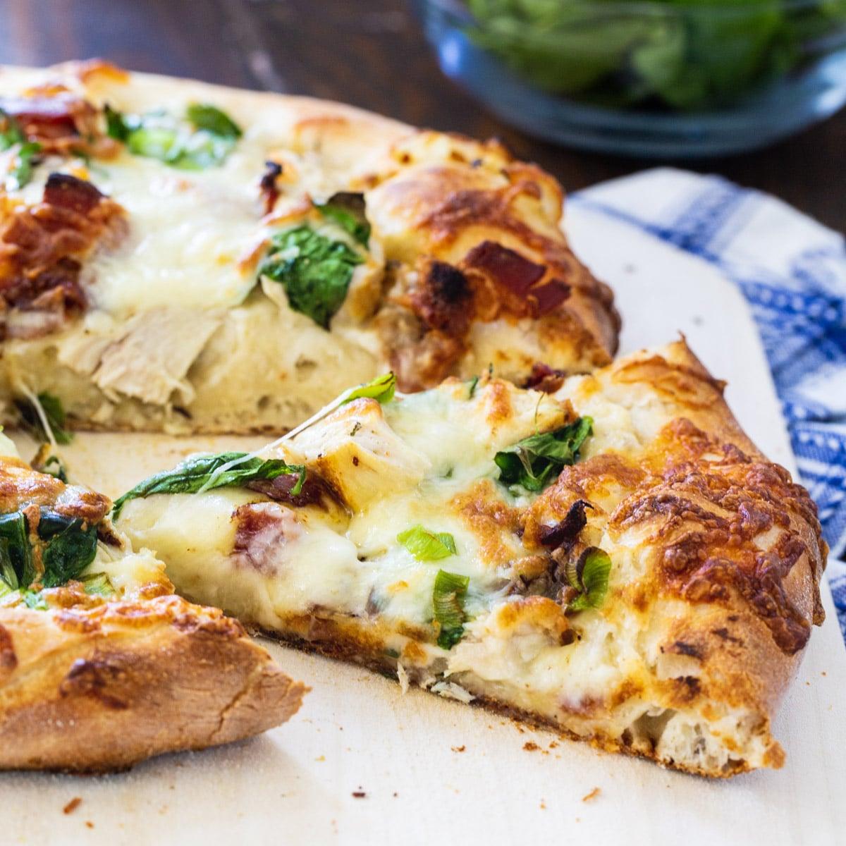 Chicken Alfredo Pizza