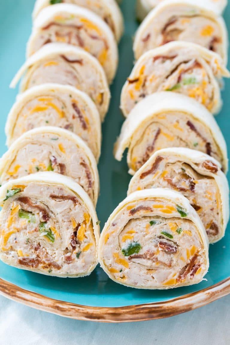 Chicken, Bacon and Cheddar Pinwheels