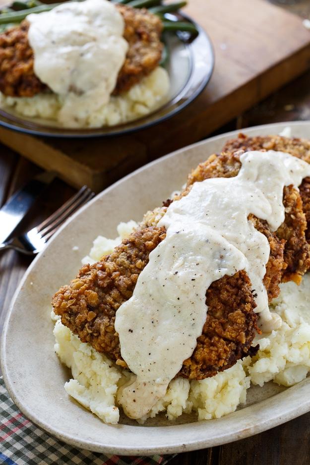 Chicken Fried Steak with White Gravy