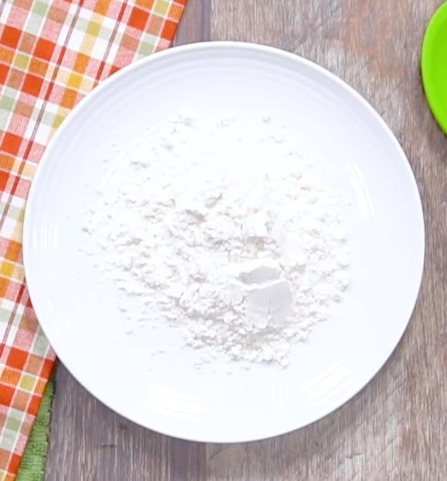 Flour on a plate.
