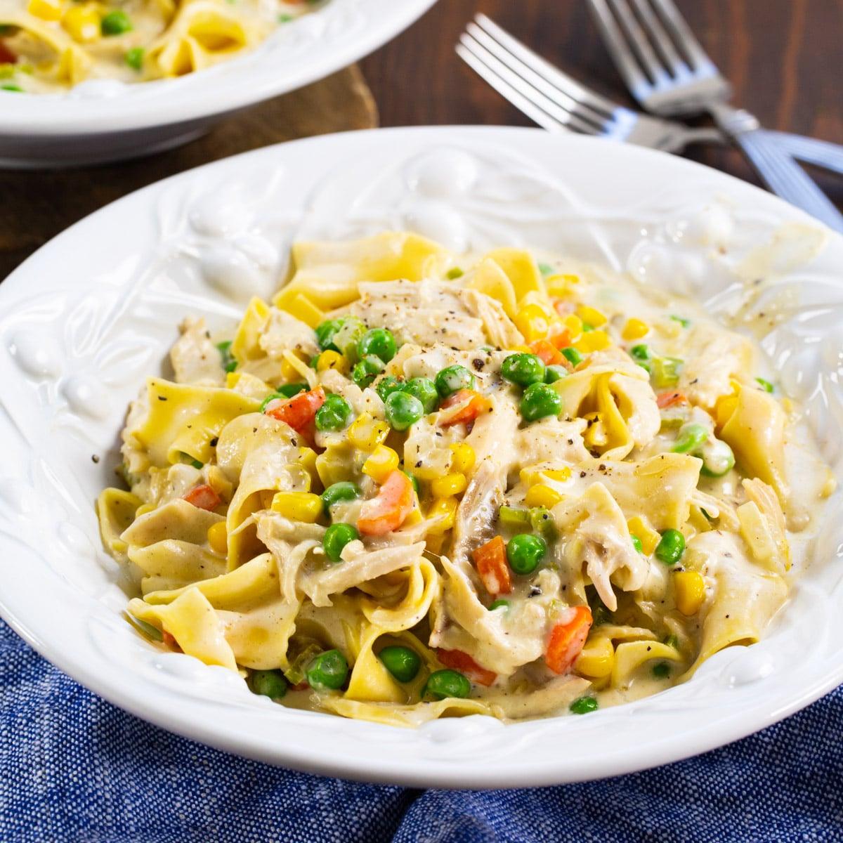 Chicken Pot Pie Noodles