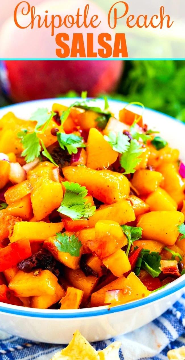 Cloes-up of Chipotle Peach Salsa