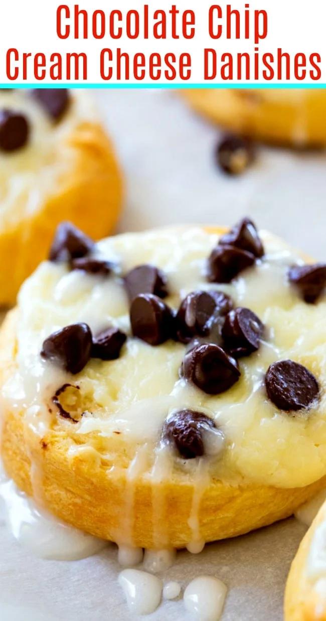 Chocolate Chip Cream Cheese Danishes