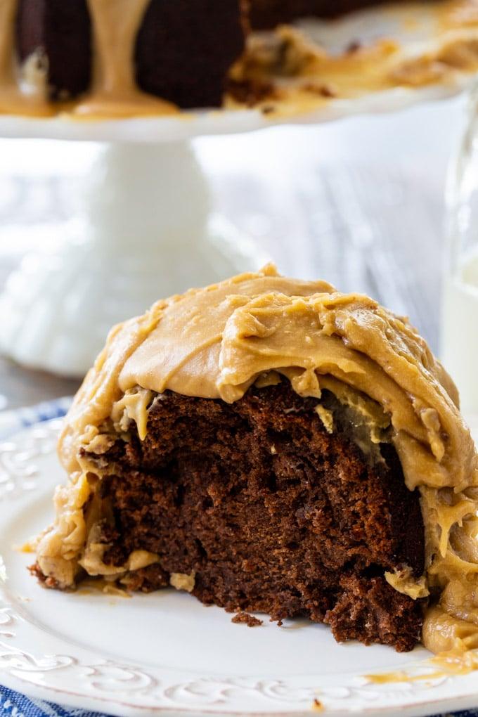 Chocolate POund Cake with Caramel Icing