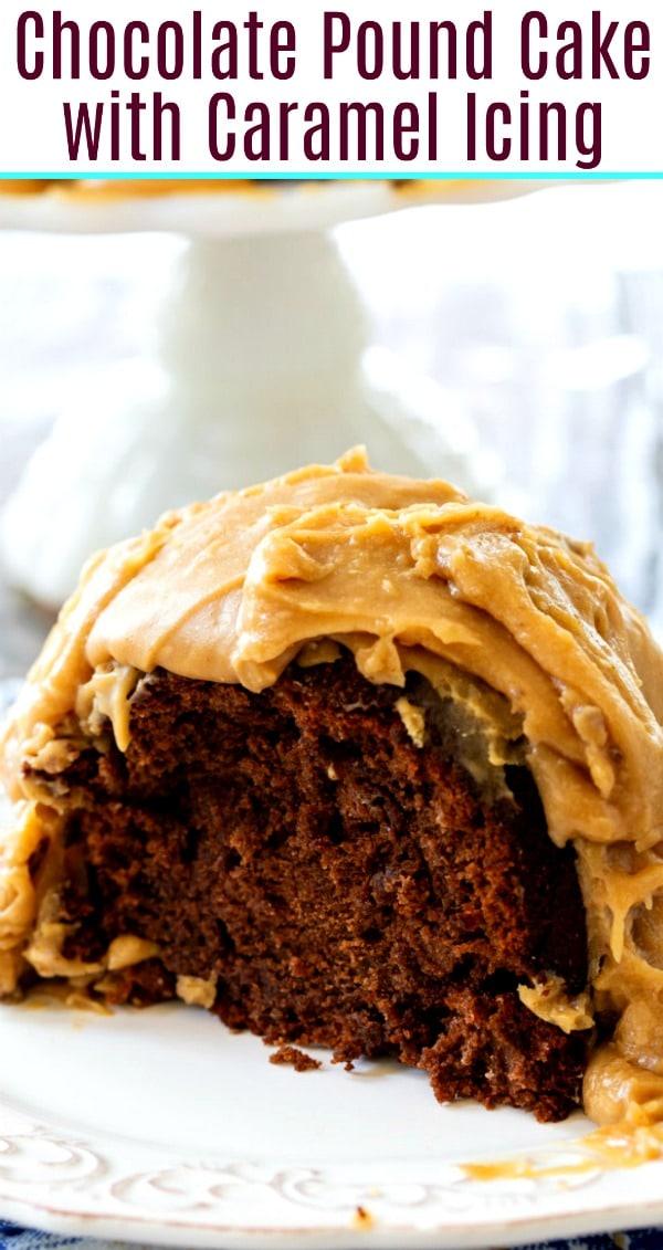 Chocolate POund Cake with Caramel Icing