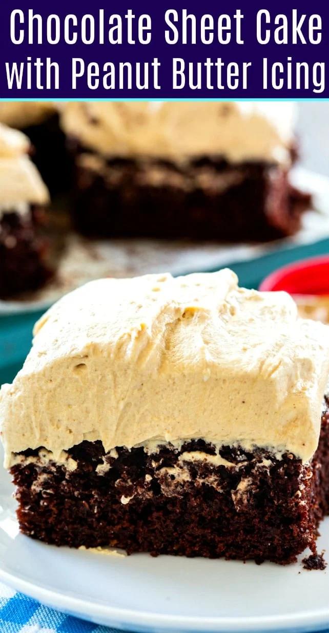Chocolate Cake with Peanut Butter Icing