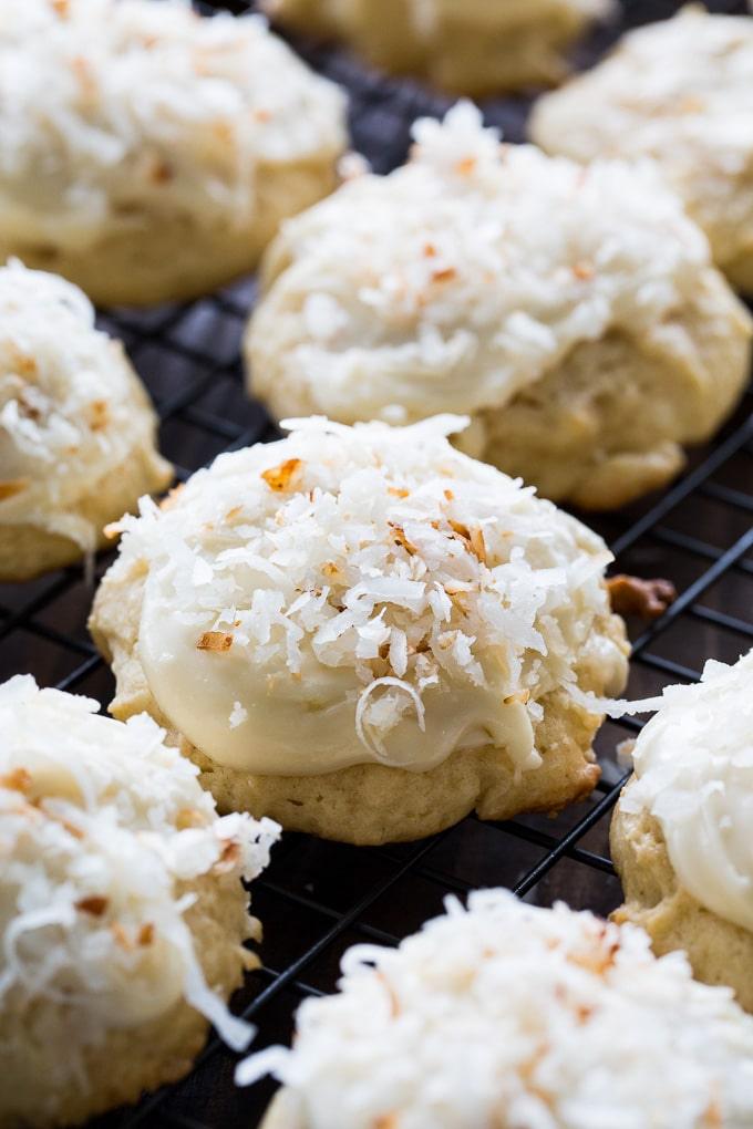 Coconut Clouds- cake-like cookies flavored with coconut